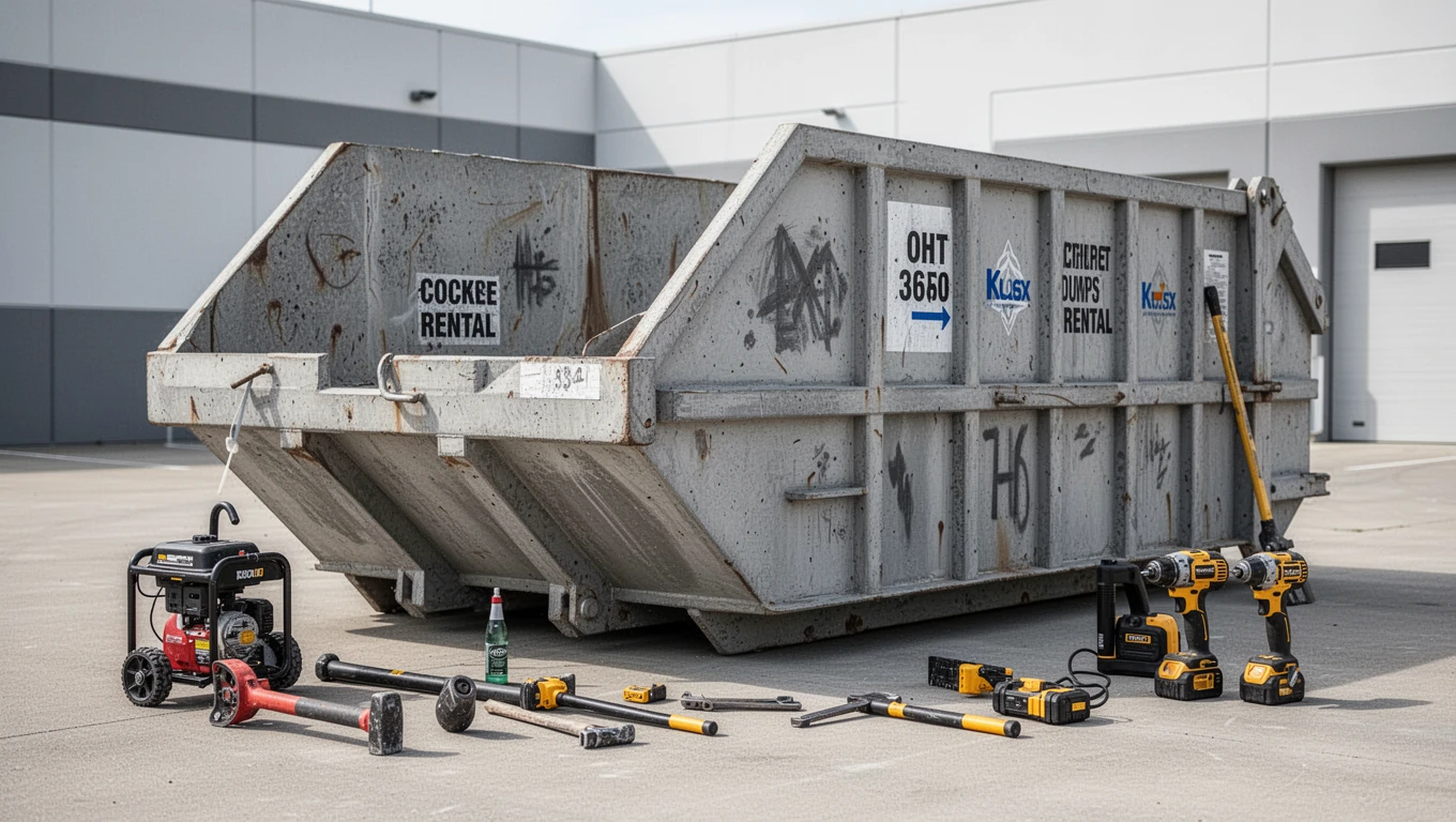 Concrete Dumpster Rental